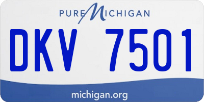 MI license plate DKV7501