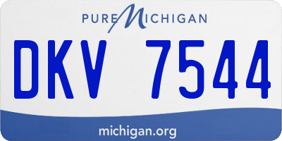 MI license plate DKV7544