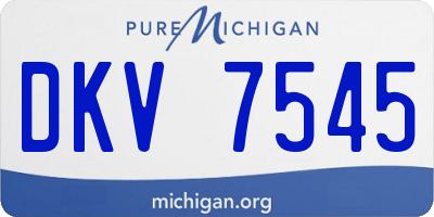 MI license plate DKV7545