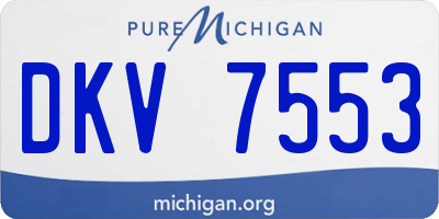MI license plate DKV7553