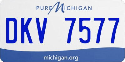 MI license plate DKV7577