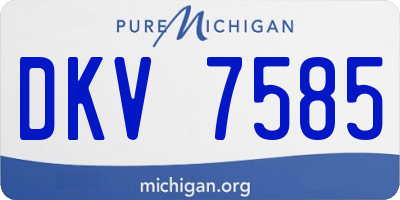 MI license plate DKV7585