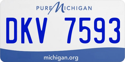 MI license plate DKV7593