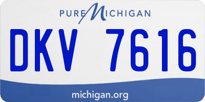MI license plate DKV7616