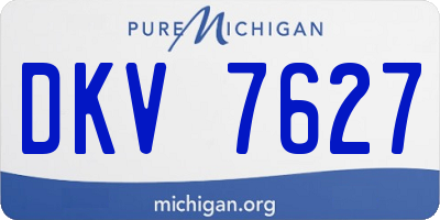 MI license plate DKV7627