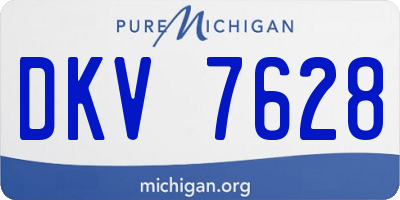 MI license plate DKV7628