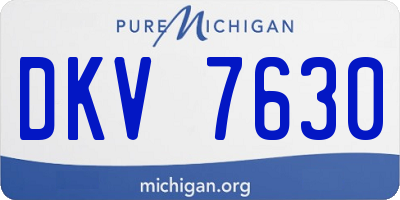 MI license plate DKV7630