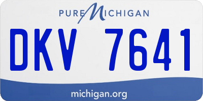 MI license plate DKV7641