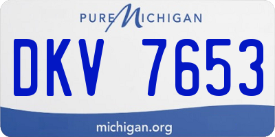 MI license plate DKV7653