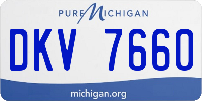 MI license plate DKV7660