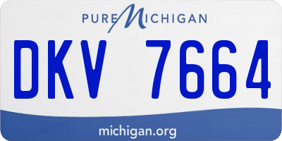 MI license plate DKV7664