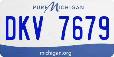 MI license plate DKV7679