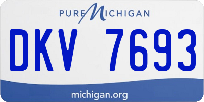 MI license plate DKV7693