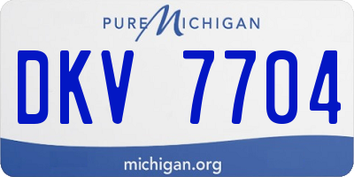 MI license plate DKV7704