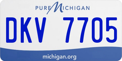 MI license plate DKV7705