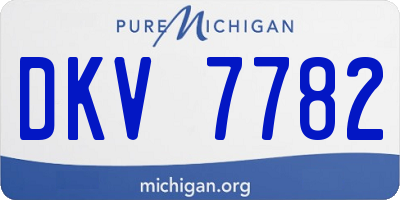 MI license plate DKV7782