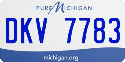 MI license plate DKV7783