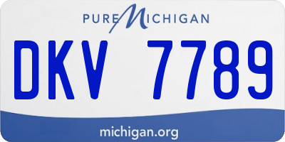 MI license plate DKV7789