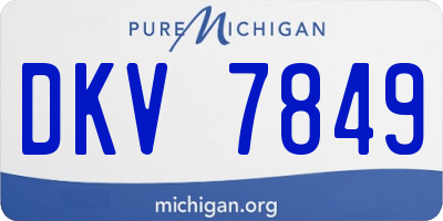 MI license plate DKV7849