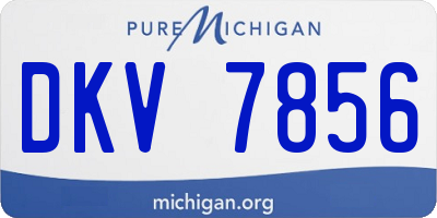 MI license plate DKV7856