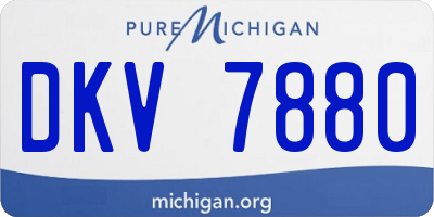 MI license plate DKV7880