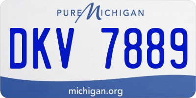 MI license plate DKV7889