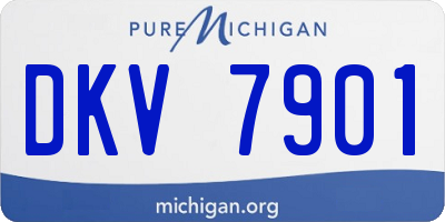 MI license plate DKV7901