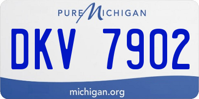 MI license plate DKV7902