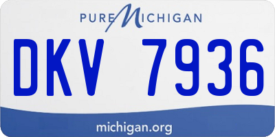 MI license plate DKV7936