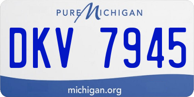 MI license plate DKV7945