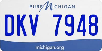 MI license plate DKV7948