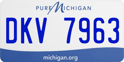 MI license plate DKV7963