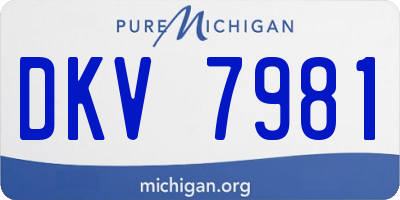 MI license plate DKV7981