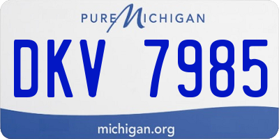 MI license plate DKV7985