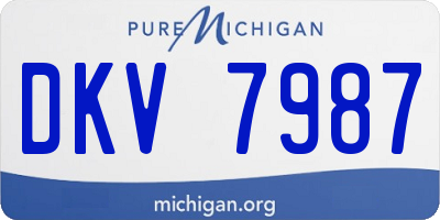 MI license plate DKV7987