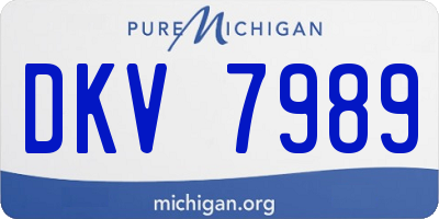 MI license plate DKV7989