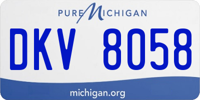 MI license plate DKV8058