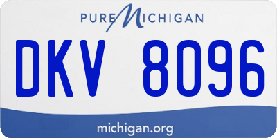 MI license plate DKV8096