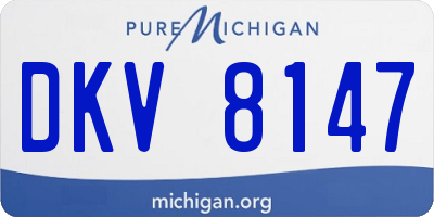 MI license plate DKV8147
