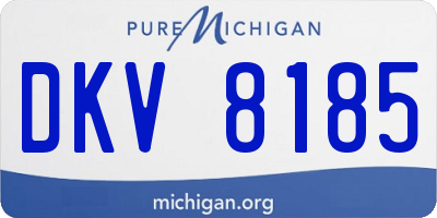 MI license plate DKV8185