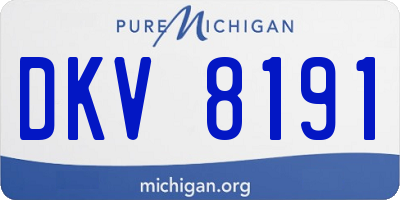 MI license plate DKV8191