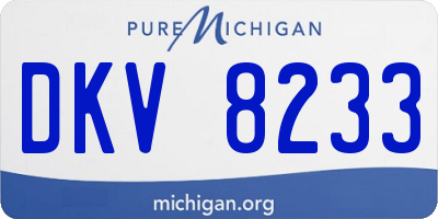MI license plate DKV8233