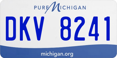 MI license plate DKV8241
