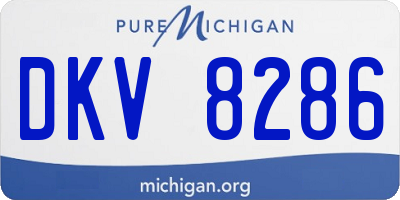 MI license plate DKV8286