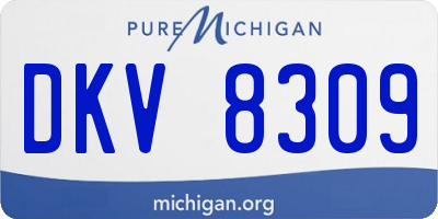 MI license plate DKV8309