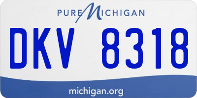 MI license plate DKV8318