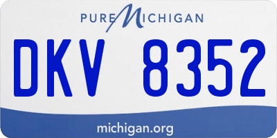 MI license plate DKV8352