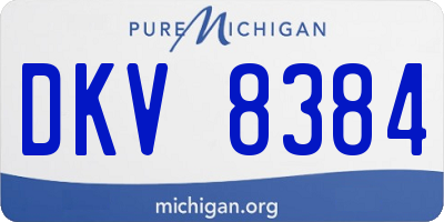 MI license plate DKV8384