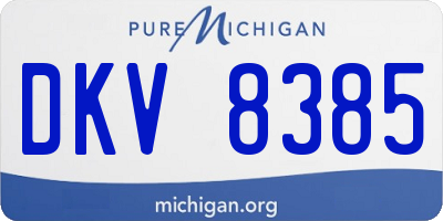 MI license plate DKV8385