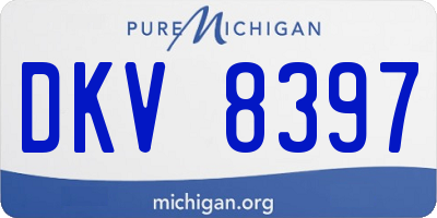 MI license plate DKV8397